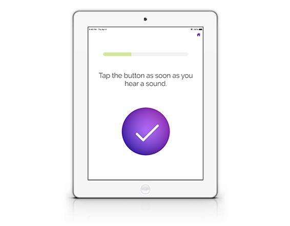 SHOEBOX QuickTest - Tap the bottom as soon as you hear a sound