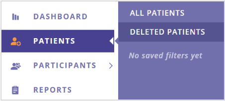 Access Deleted Patients from the Patients page in the DM Portal
